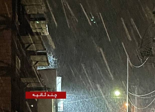 تصویر بارش برف در دربندسر تهران!