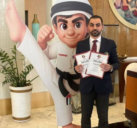 داور خوزستانی صاحب دو درجه جهانی کاراته شد