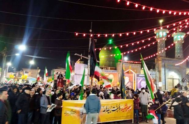 راهپیمایی مردم آستانه اشرفیه در اقامه عزای سیدالشهدای انقلاب