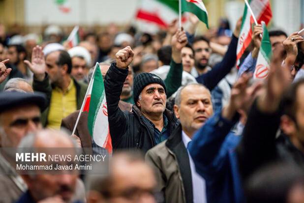 بیعت مردم تهران با رهبری و محکومیت جنایات رژیم صهیونیستی و آمریکا