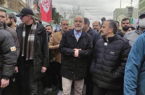 حضور رئیس مجلس شورای اسلامی در راهپیمایی یوم الله ۲۲ بهمن