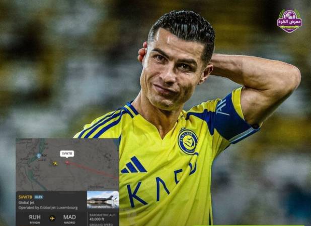 رونالدو با جت شخصی عربستان را ترک کرد