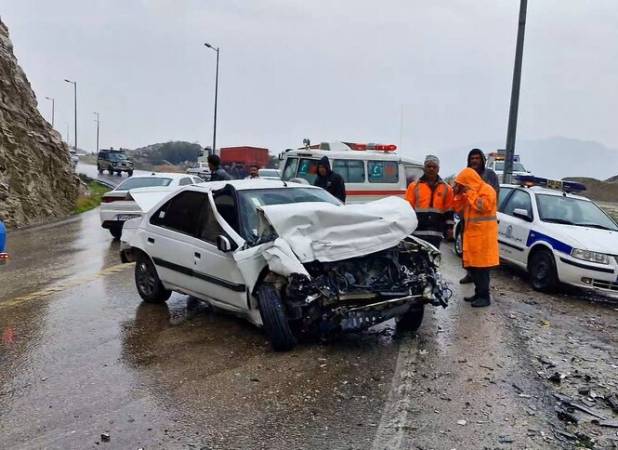 برخورد کشنده ولوو با نیوجرسی‌ها در آزادراه قزوین–رشت