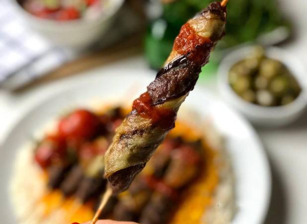 طرز تهیه رول کباب بادمجان با ظاهر جذاب و لذیذ