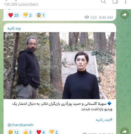 سهیلا گلستانی و حمید پورآذری بازداشت شدند