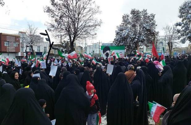 تجمع باشکوه مردم بیجار در پاسداشت رهبر شهید جبهه مقاومت