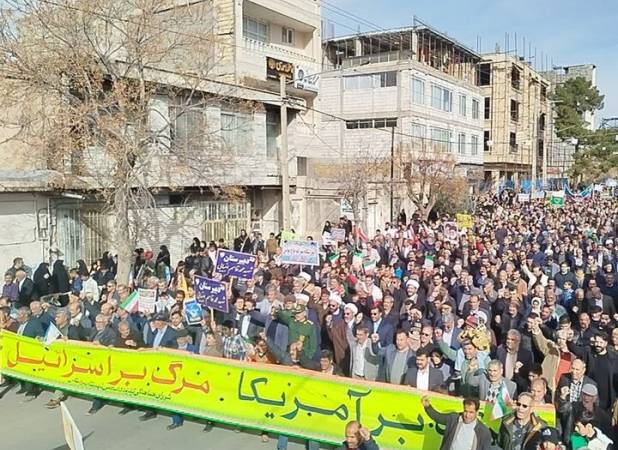حضور پرشور مردم بردسکن در راهپیمایی ۲۲ بهمن