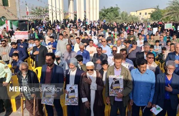 راهپیمایی ۲۲ بهمن در آبدان