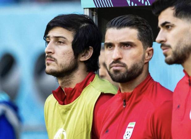 سردار با پرچم ایران روی صفحه لورکوزن