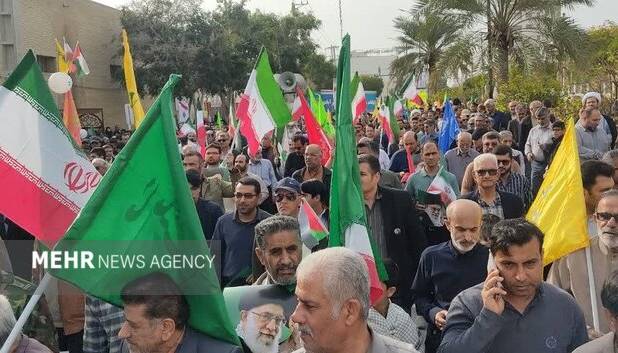 راهپیمایی ۲۲ بهمن در بوشهر آغاز شد