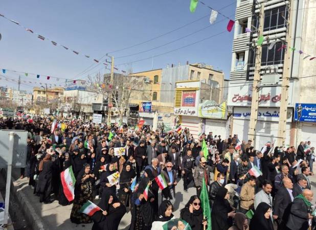 راهپیمایی کیلومتری در شهر یاسوج