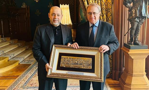 دیدار مقام حماس و نماینده رئیس‌جمهور روسیه درمسکو
