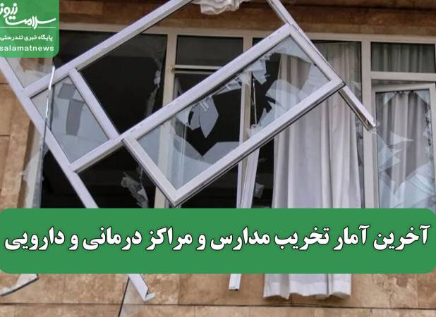 آخرین آمار تخریب مدارس و مراکز درمانی و دارویی