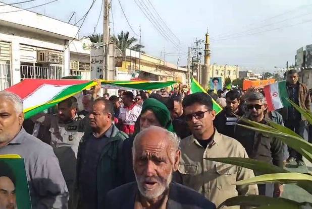 راهپیمایی ۲۲ بهمن در بردخون