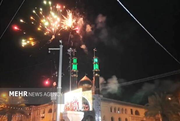 نورافشانی شهر مرزی «سراوان» در شب سالگرد پیروزی انقلاب اسلامی