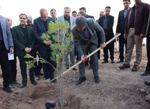 «پویش درختکاری ۱+۱۶۵» به یاد رهبر شهید و شهدای مدرسه میناب در کرمان