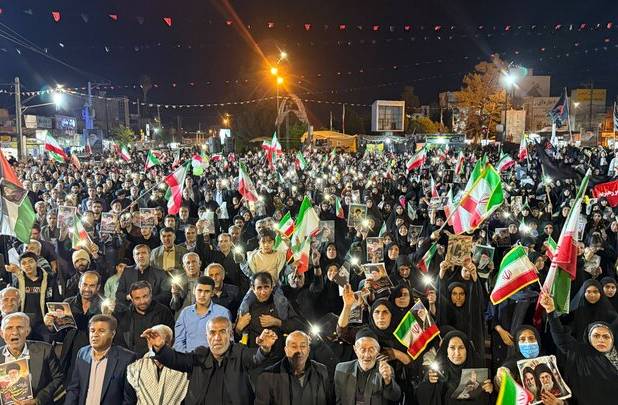 شعار «مرگ بر آمریکا و مرگ بر اسرائیل» در دهدشت طنین انداز شد