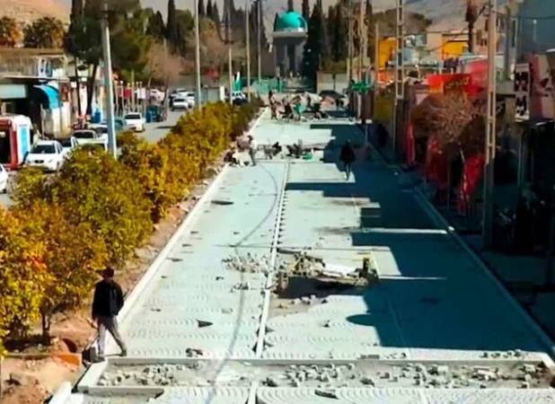 بهسازی و سنگ‌فرش محور آرامگاه سعدی به ۲۵ درصد پیشرفت رسید