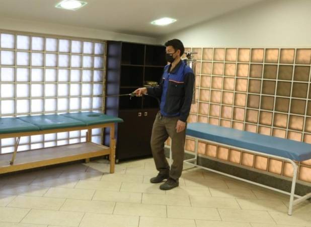 ورزشگاه آزادی در آستانه بازی ایران و سوریه ضدعفونی شد