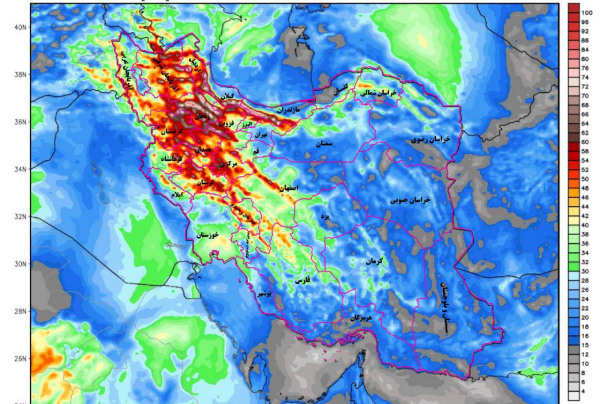تداوم افت شدید دما، وزش باد و بارش برف و باران 