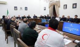 برگزاری جلسه ستاد ملی مراسم تشییع پیکر رهبر شهید انقلاب/ زاکانی هم نشین عارف شد+ تصاویر