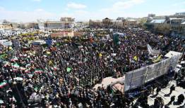 تصویر هوایی از حضور سوگواران اربعین رهبر شهید در همدان