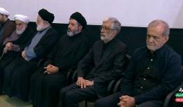 تصویری از برخورد صمیمانه پزشکیان و حجت الاسلام سیدمسعود خامنه‌ای