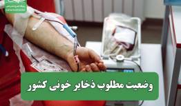 وضعیت مطلوب ذخایر خونی کشور