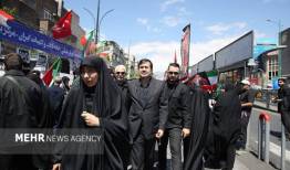حضور وزیر ورزش در مراسم اربعین رهبر شهید انقلاب