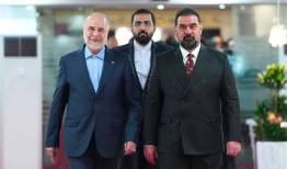 استقبال رسمی الحلبوسی از قالیباف در بغداد
