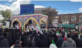 تشییع پیکر دو شهید جنگ رمضان همزمان با اربعین رهبر شهید در ارومیه