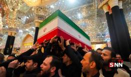 تصاویری از تشییع پیکر رهبر شهید در نجف اشرف+ فیلم