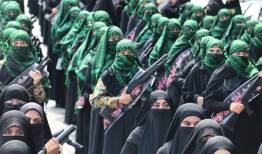 رژه اقتدار بانوان نقش‌آفرین اقشار بسیج در مشهد