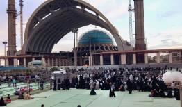 اولین تصویر از محل قرار گرفتن پیکر رهبر شهید انقلاب در مصلی تهران+ فیلم