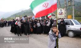 عزاداری اهالی روستای چوپانان نایین در چهلم امام شهید