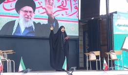 حماسه سرایی خبرنگار مهر در آیین گرامیداشت چهلمین روز شهادت رهبر انقلاب