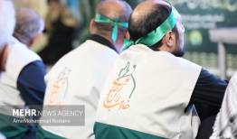 احترام نظامی خادمیاران رضوی کرمانشاه به سرود ملی