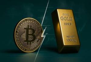 بیت‌کوین در مسیر بلعیدن طلا؟ | ارزش بازار بیت‌کوین برای عبور از طلا باید حدود ۱۸ برابر شود | بیت کوین می‌تواند نقش پول را ایفا کند؟