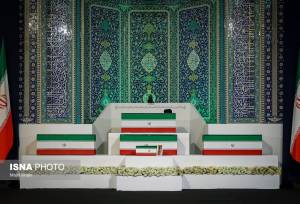 حضور قالیباف و اژه‌ای در مراسم چهلمین روز تشییع و تدفین رهبر شهید +فیلم