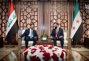 اولین سفر نخست وزیر عراق به سوریه بعد از سقوط بشار اسد/ احمد الشرع راننده خودروی الزیدی شد