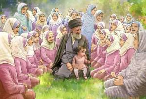 تصویری از حال و هوای پدر نوه ۱۴ ماهه رهبر شهید