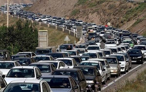 باران و مه در محورهای شمالی همراه با ترافیک سنگین 