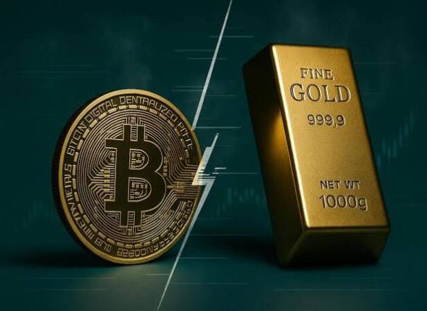 بیت‌کوین در مسیر بلعیدن طلا؟ | ارزش بازار بیت‌کوین برای عبور از طلا باید حدود ۱۸ برابر شود | بیت کوین می‌تواند نقش پول را ایفا کند؟