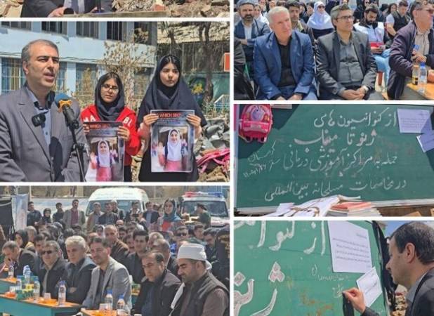 برگزاری مراسم یادبود بمباران مدرسه «حجاب» سقز در جنگ رمضان