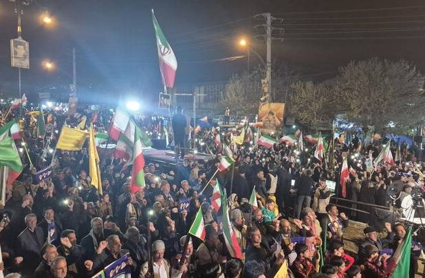 طنین شعار «مرگ بر آمریکا و مرگ بر اسرائیل» در یاسوج