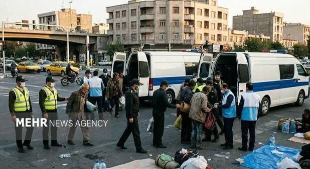 جمع آوری معتادان متجاهر در شهرستان سمنان