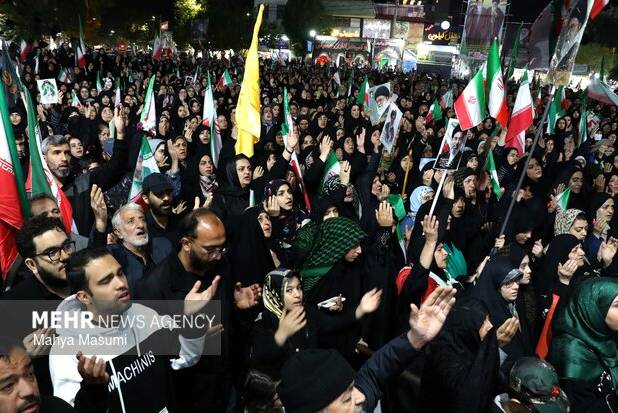 برگزاری تجمع مردم در سی و نهمین شب از خون خواهی رهبر شهید در گرگان