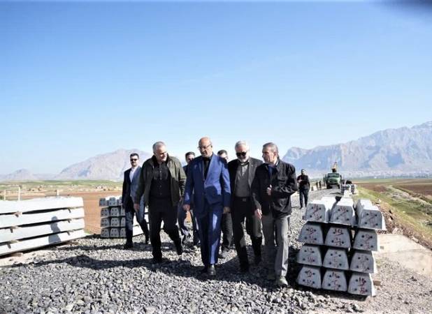 پیشرفت ۸۷ درصدی زیرسازی راه‌آهن کرمانشاه-اسلام‌آباد غرب