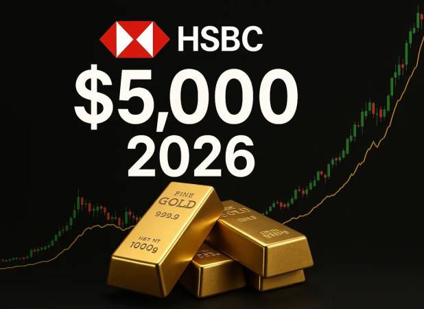تغییر پیش‌بینی قیمت طلا توسط بانک HSBC 