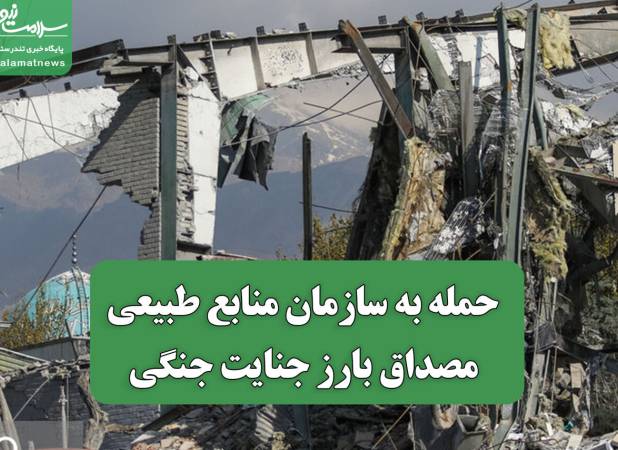 حمله به سازمان منابع طبیعی مصداق بارز جنایت جنگی